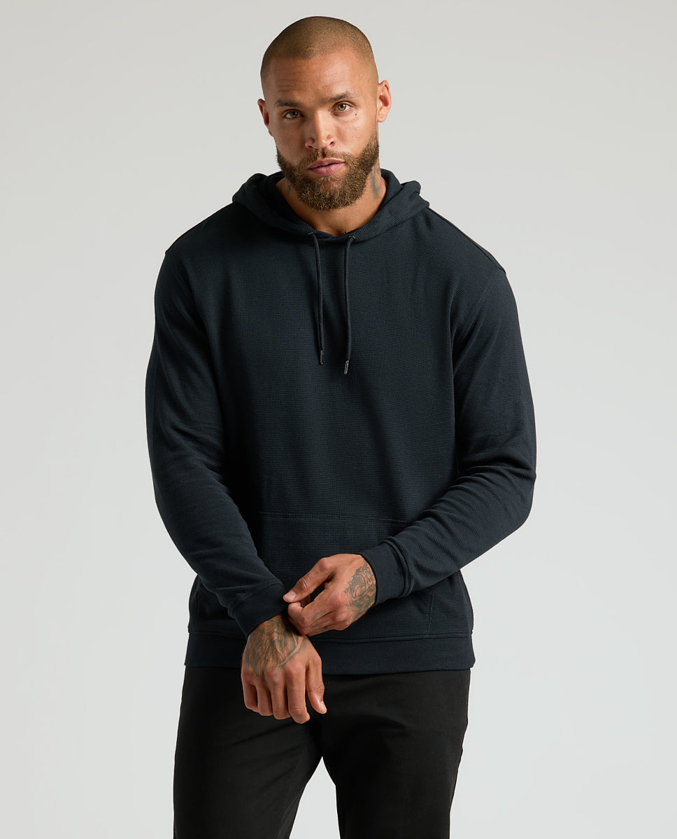 Black & Military Green Waffle Hoodie 2-Pack