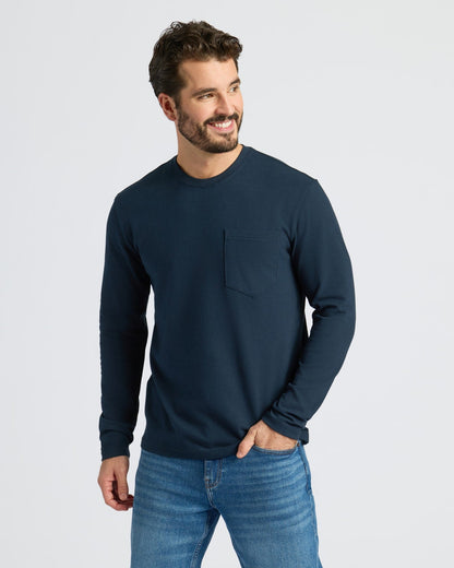 Heavyweight Long Sleeve Pocket Crew 4-Pack