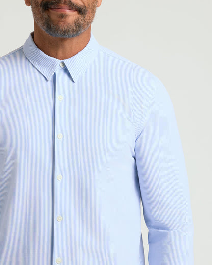Blue Stripe Stretch Oxford 2.0