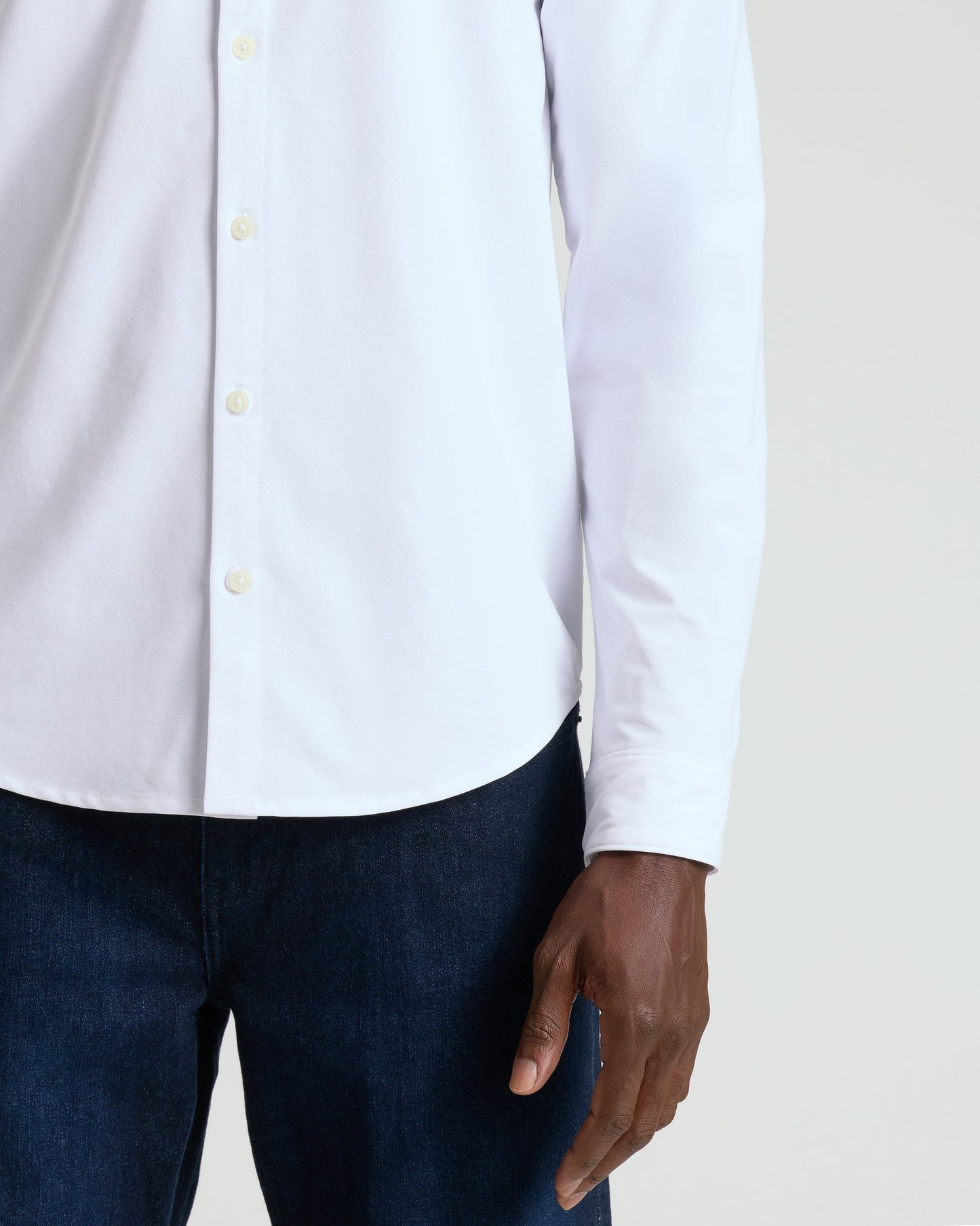 Oak & White Standard Long Sleeve Modern Knit Oxford 2-Pack