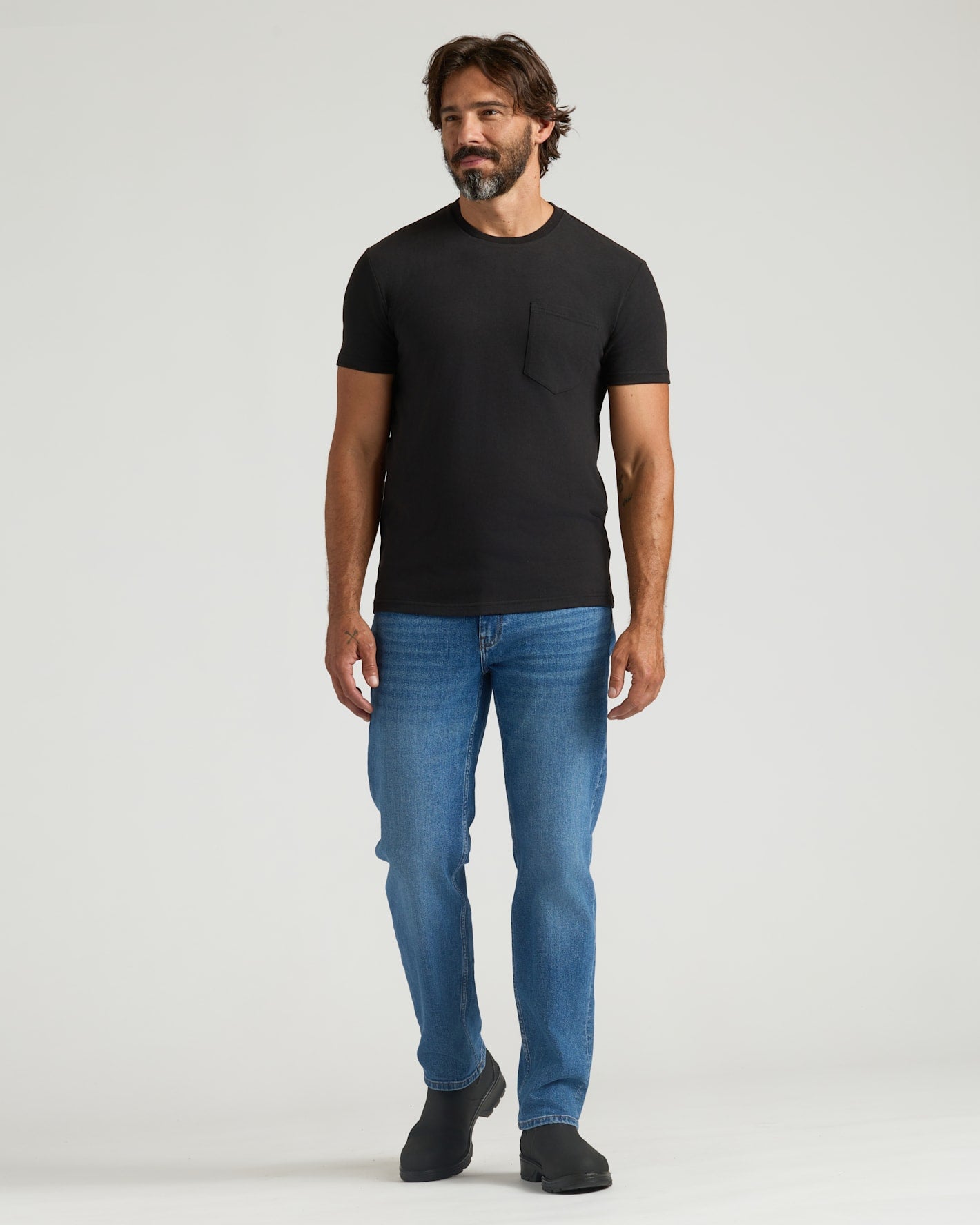 All Black Heavyweight Pocket Crew 3-Pack
