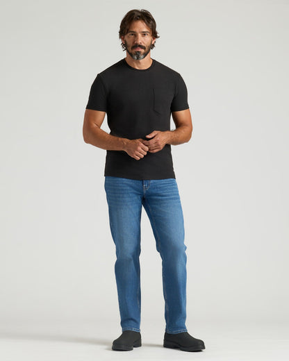 All Black Heavyweight Pocket Crew 3-Pack
