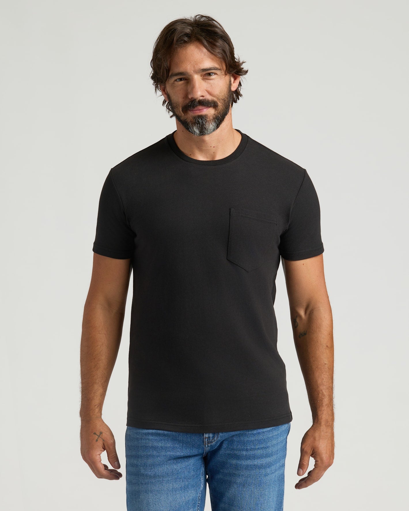 All Black Heavyweight Pocket Crew 3-Pack