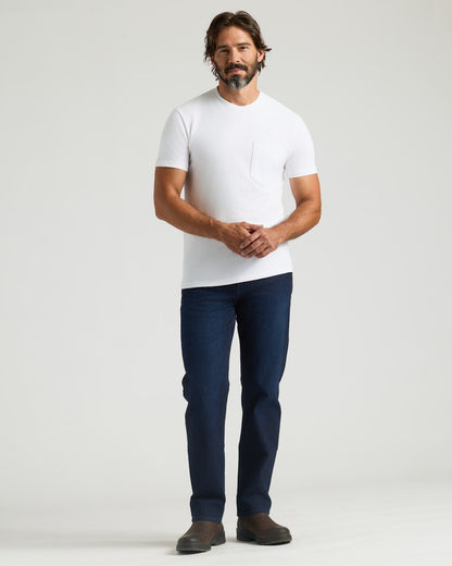 All White Heavyweight Pocket Crew 3-Pack
