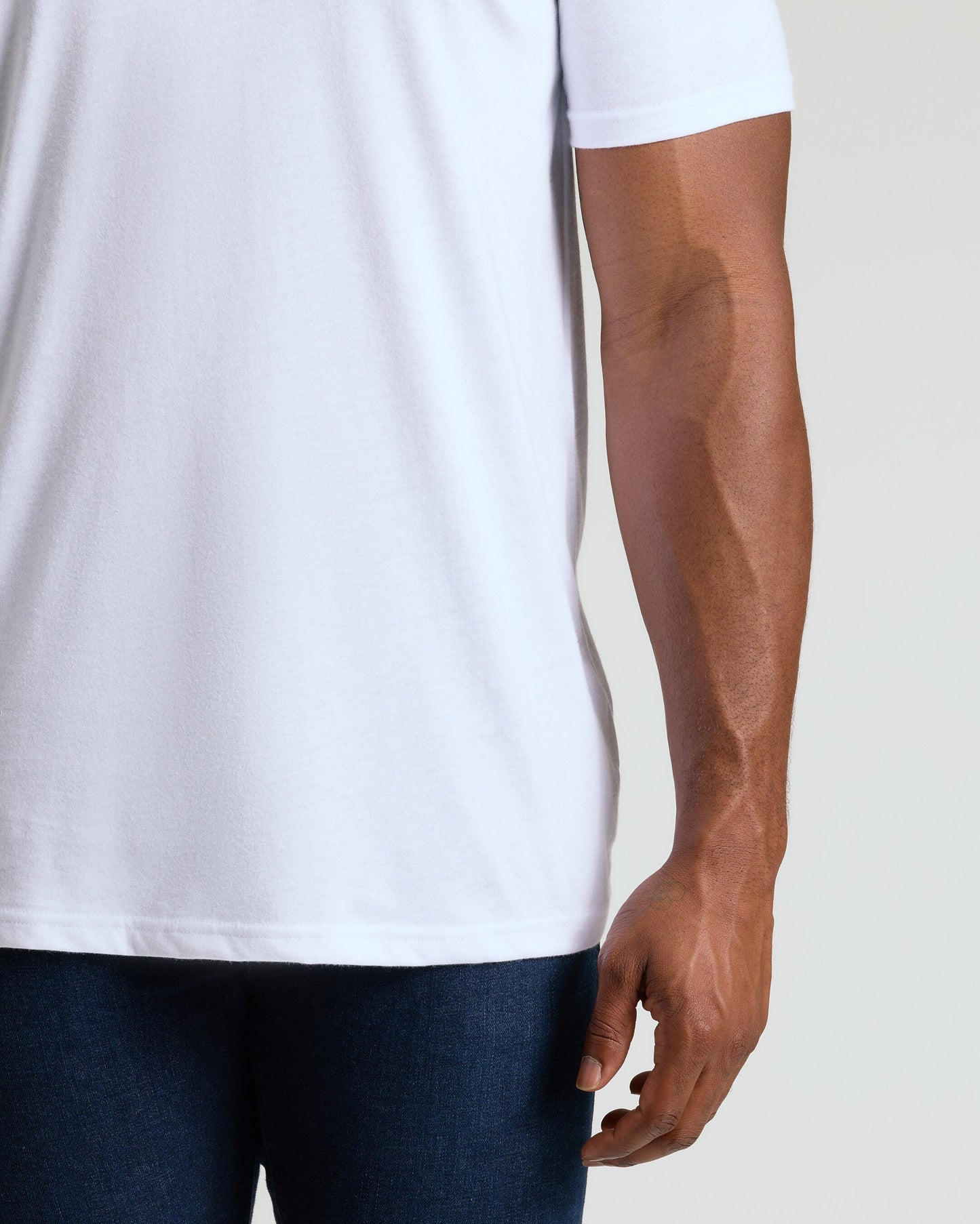 White Classic Tall Straight Hem Crew Neck T-Shirt 2-Pack
