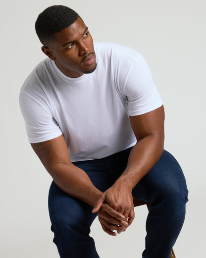 All White Tall Classic Crew 10-Pack