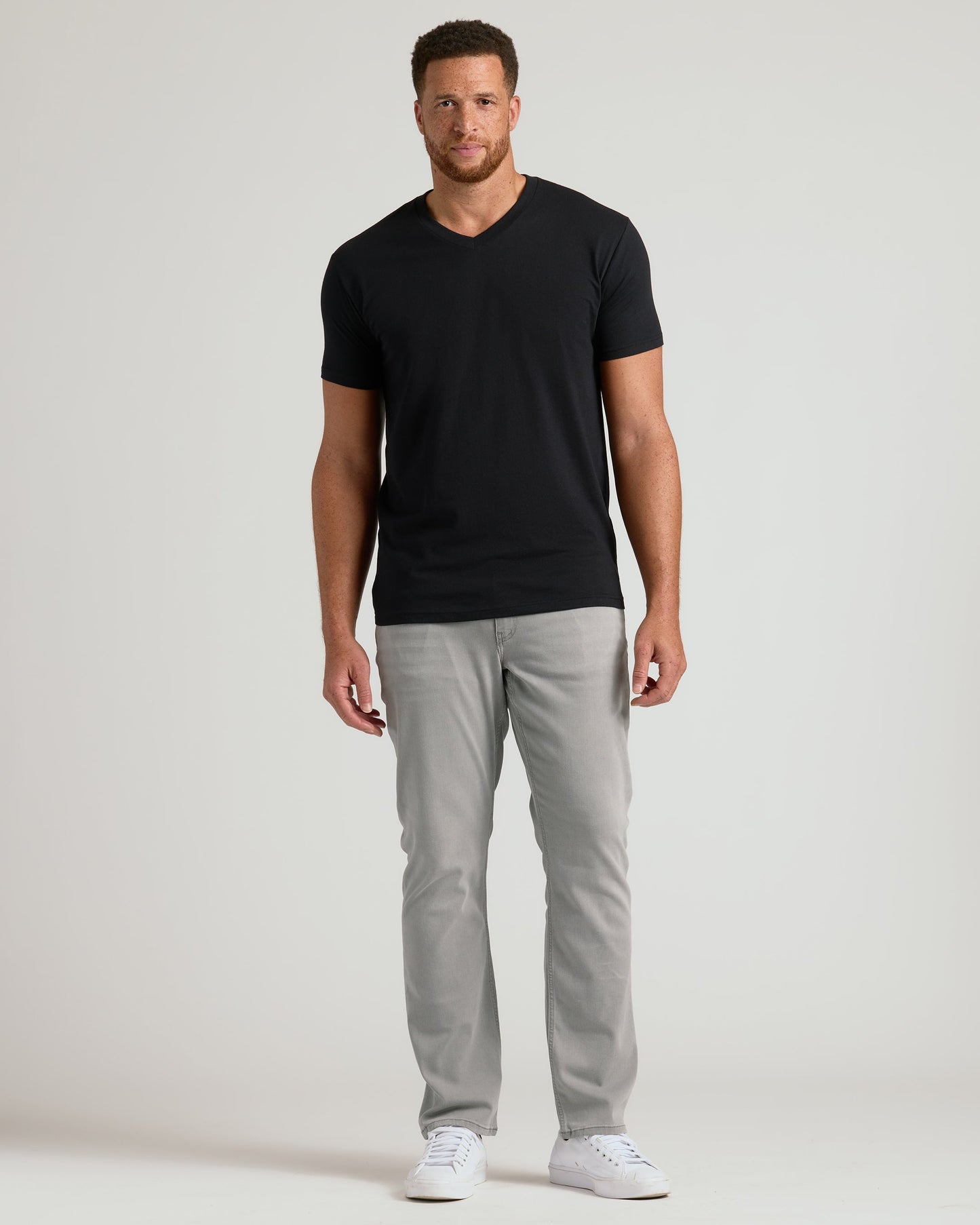 Black & White Short Sleeve Tall Classic V-Neck 2-Pack