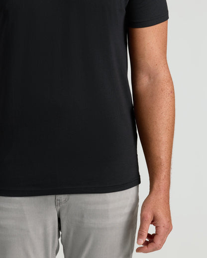 Black Short Sleeve Tall Classic V-Neck 2-Pack