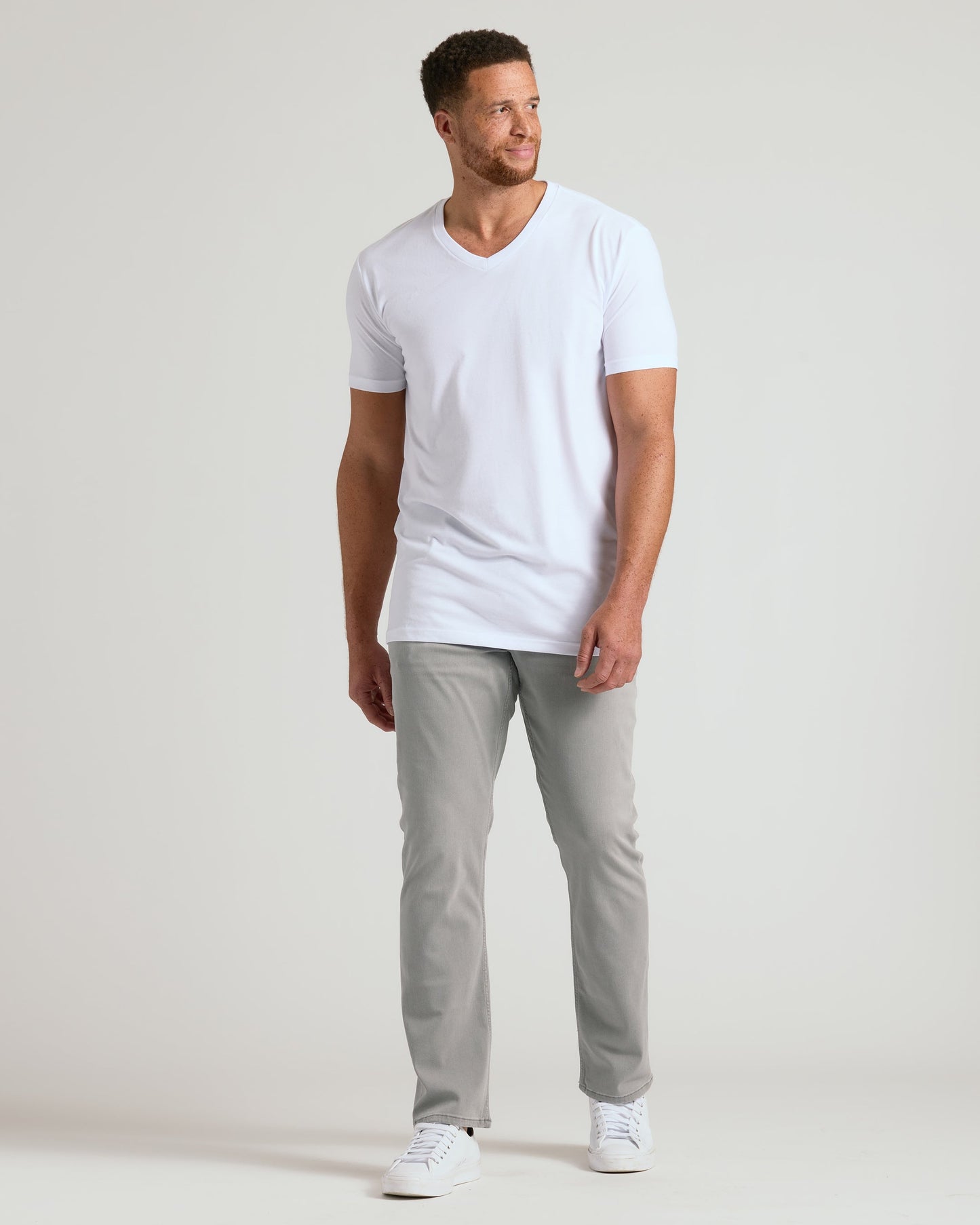 White Classic Tall V-Neck 10-Pack