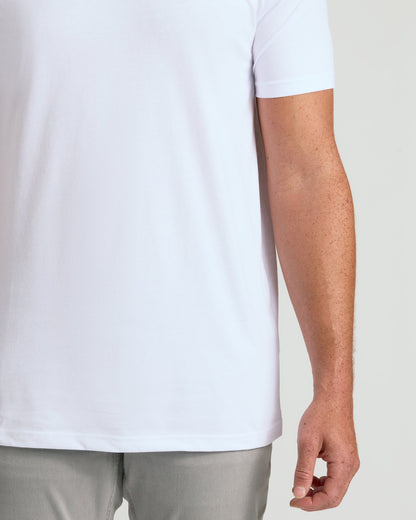 White Short Sleeve Tall Classic V-Neck 2-Pack