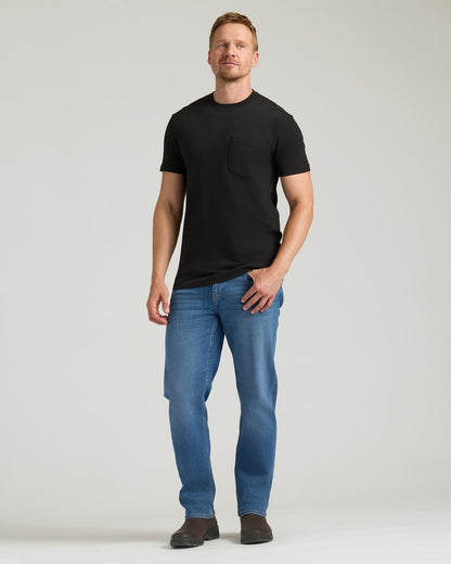 All Black Tall Heavyweight Pocket Crew Neck 3-Pack