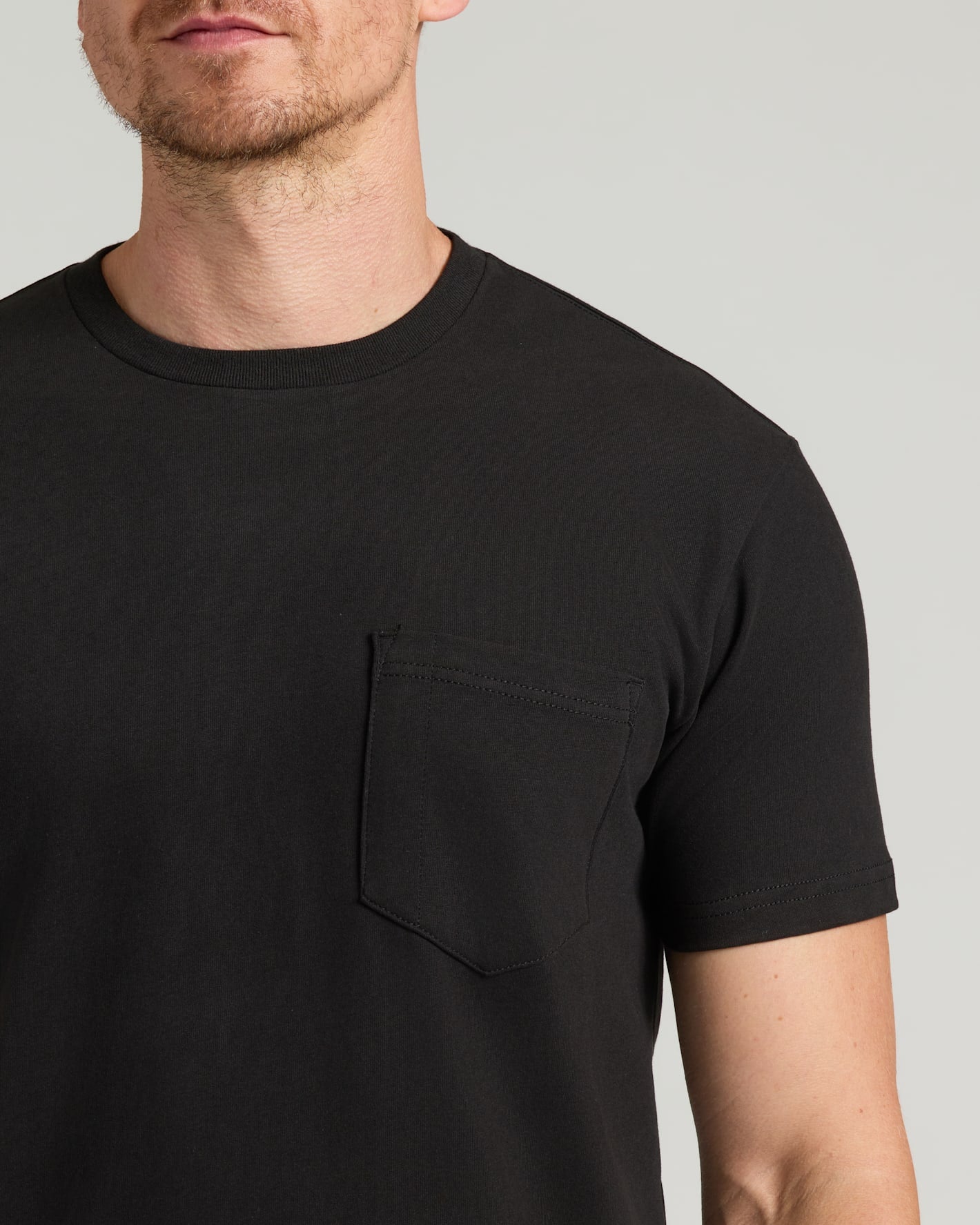 All Black Tall Heavyweight Pocket Crew 6-Pack