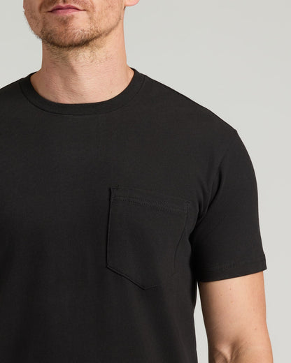 All Black Tall Heavyweight Pocket Crew 6-Pack