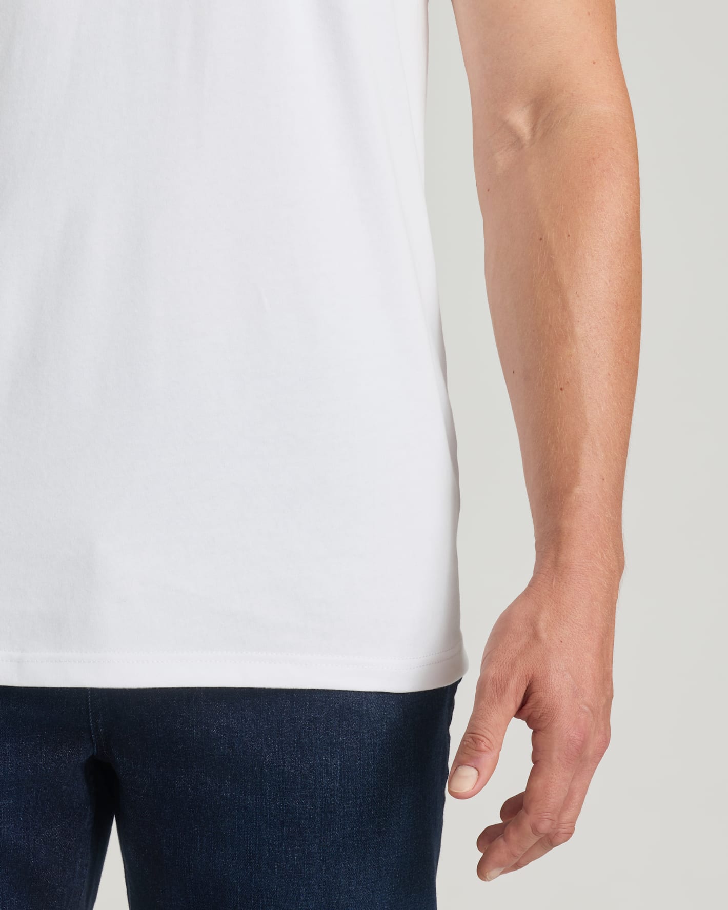 All White Tall Heavyweight Pocket Crew Neck 6-Pack