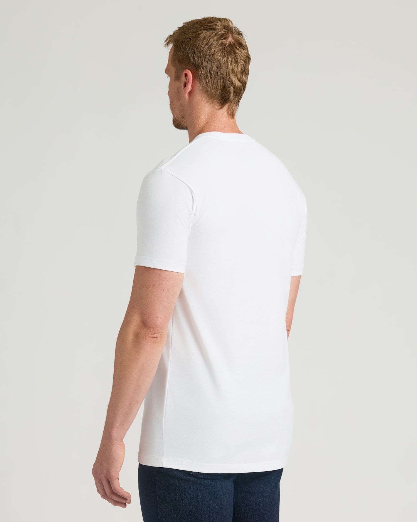 All White Tall Heavyweight Pocket Crew Neck 6-Pack