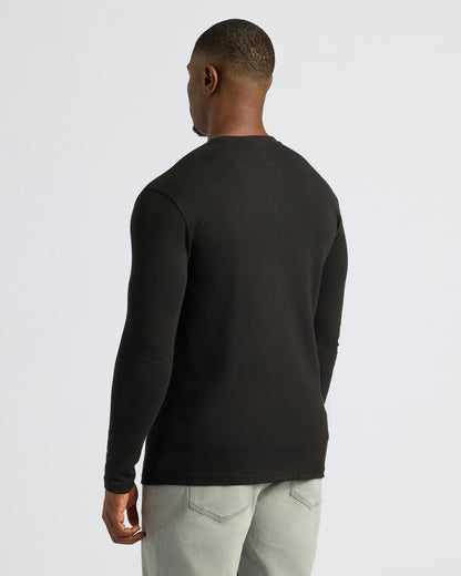 Black Tall Heavyweight Long Sleeve Pocket Crew 2-Pack