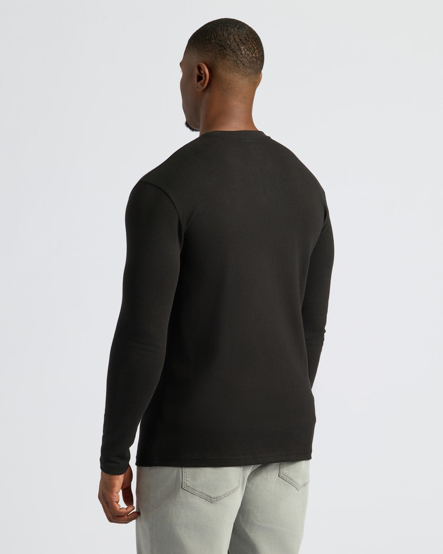 Black & Carbon Tall Heavyweight Long Sleeve Pocket Crew 4-Pack