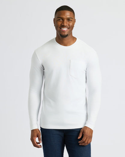 Staple Tall Heavyweight Long Sleeve Pocket Crew 4-Pack