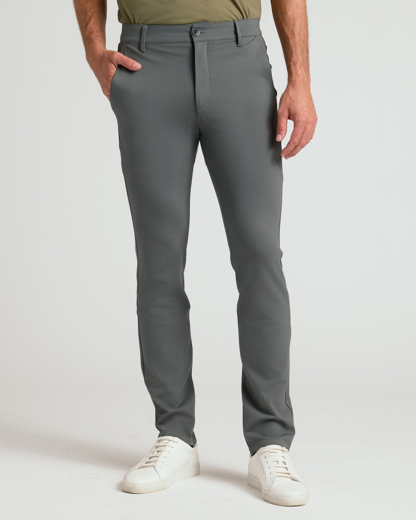Carbon & Khaki Slim Comfort Knit Chino 2-Pack