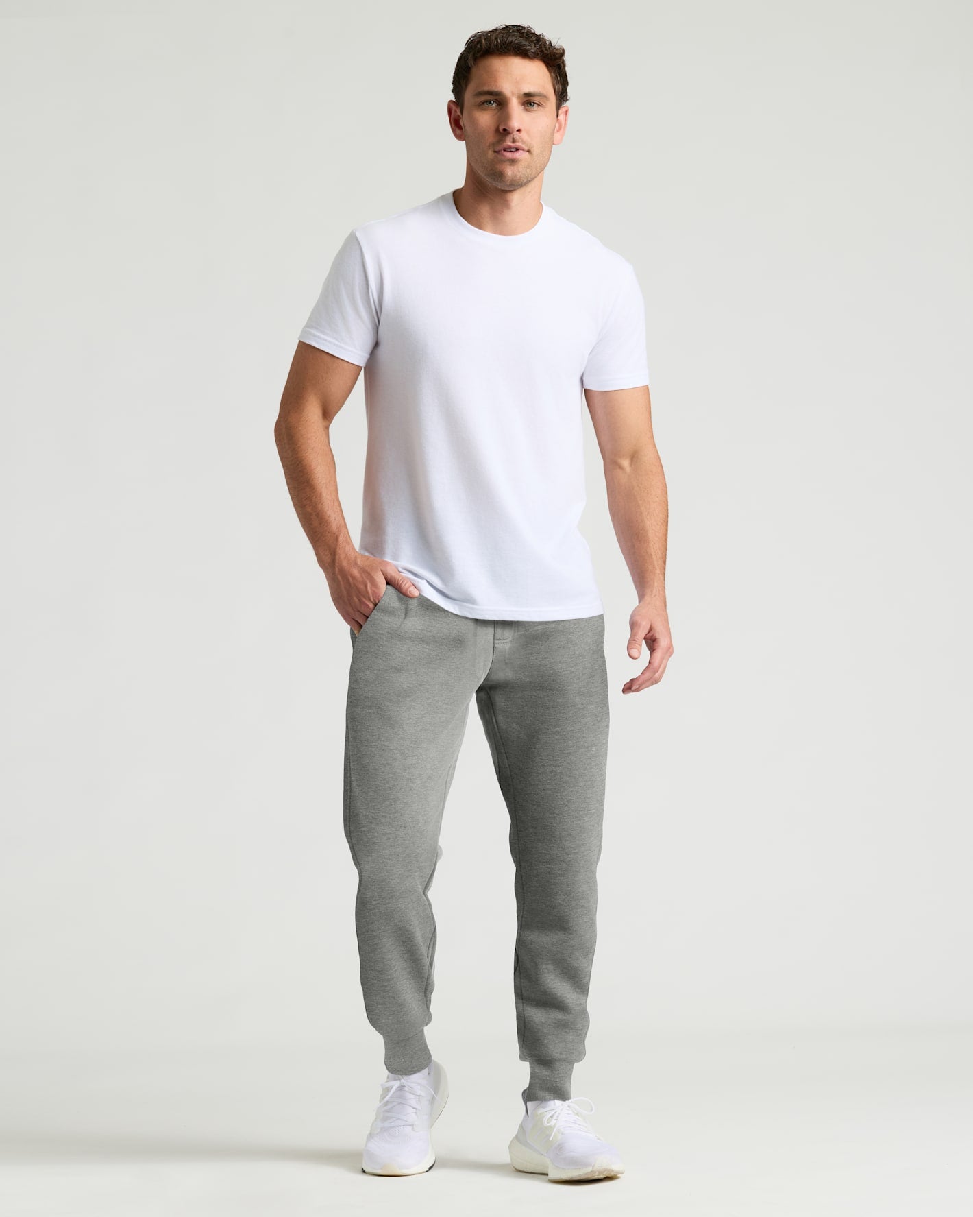 Dark Heather Gray Fleece French Terry Joggers 2-Pack