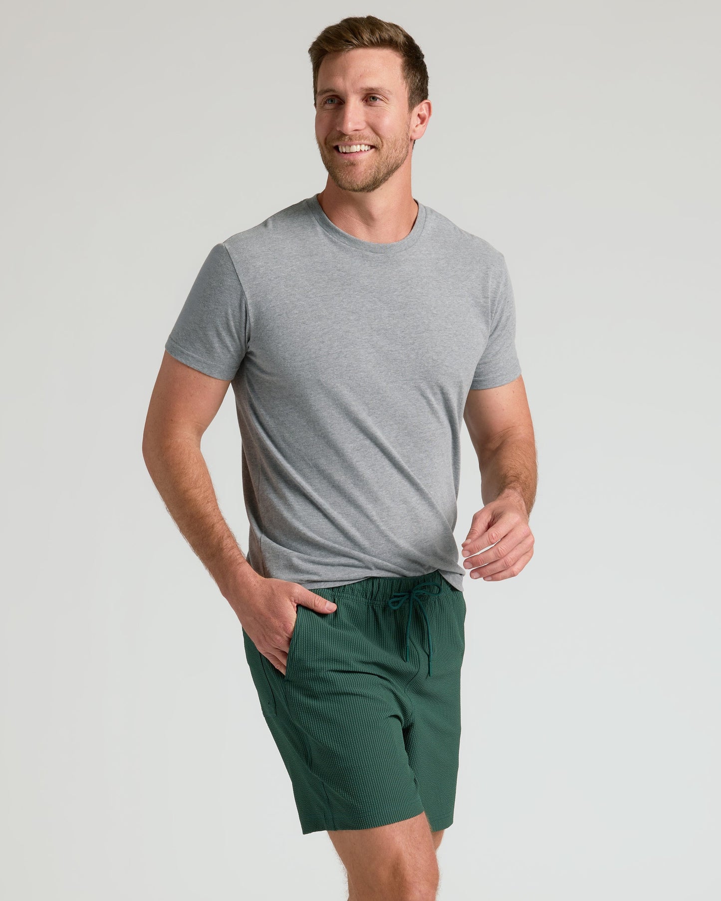 7 Marine Spruce Seersucker Swim Trunks