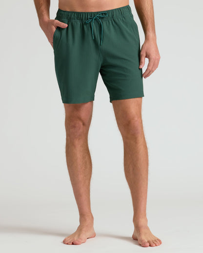 7 Marine Spruce Seersucker Swim Trunks