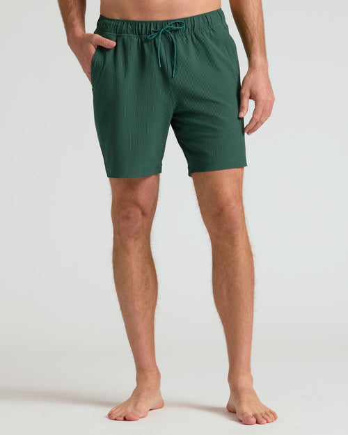 7 Marine Spruce Seersucker Swim Trunks