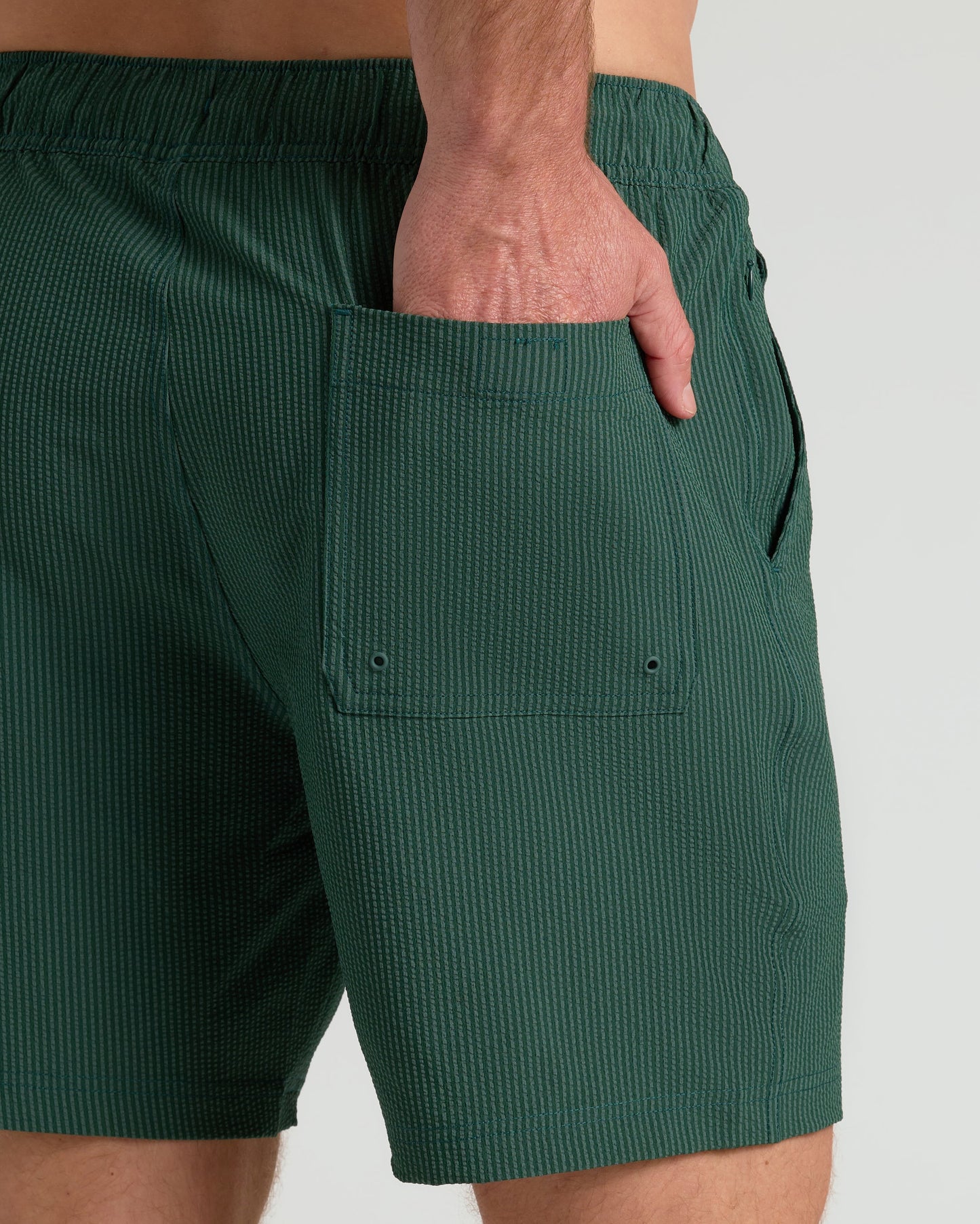 7 Marine Spruce Seersucker Swim Trunks