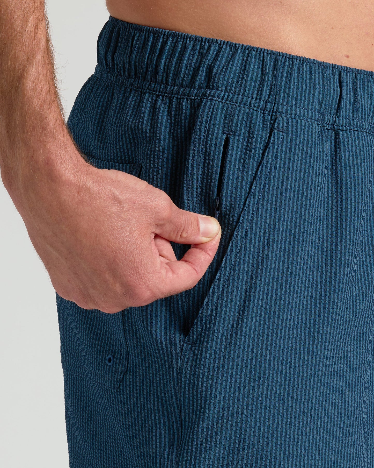 7 Underwater Seersucker Swim Trunks