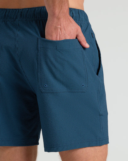 7 Underwater Seersucker Swim Trunks