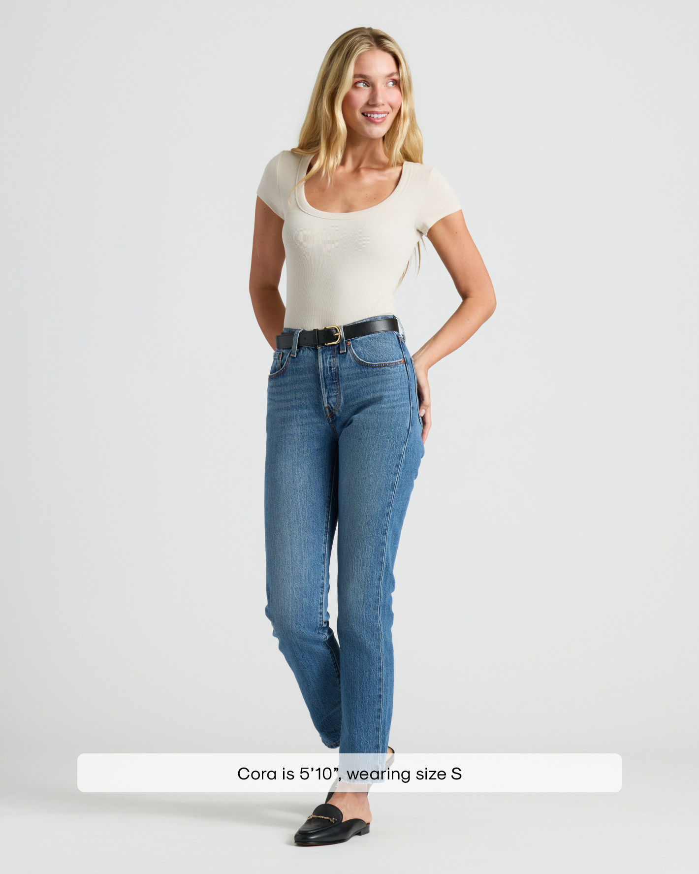 Womens Oatmeal Ribbed U-Neck Tee 3-Pack
