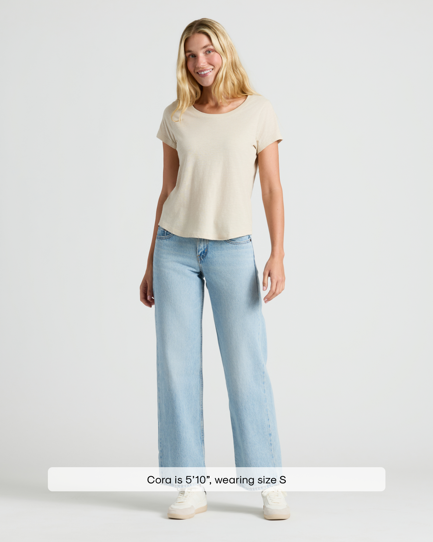 Womens Oatmeal Slub Scoop Neck Tee 4-Pack