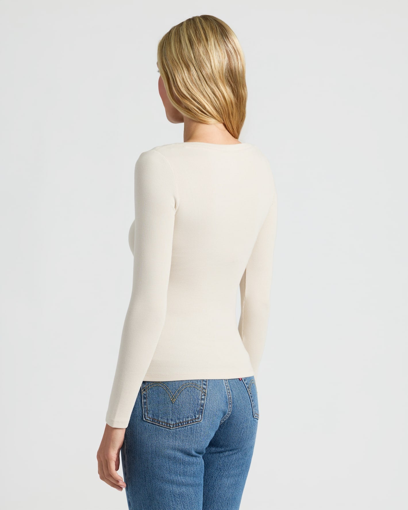 Womens Ribbed Long Sleeve Scoop Neck Tee 3-Pack