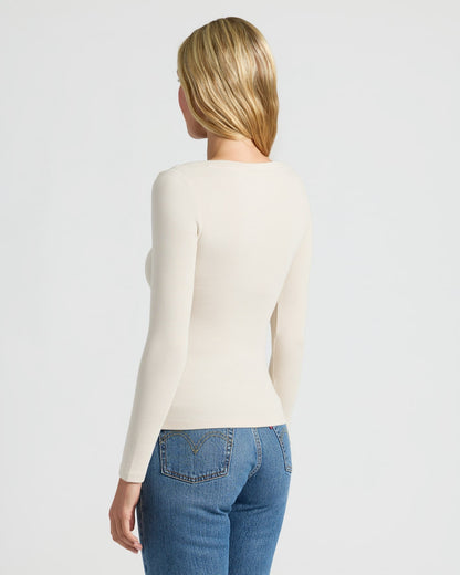 Womens Ribbed Long Sleeve Scoop Neck Tee 3-Pack