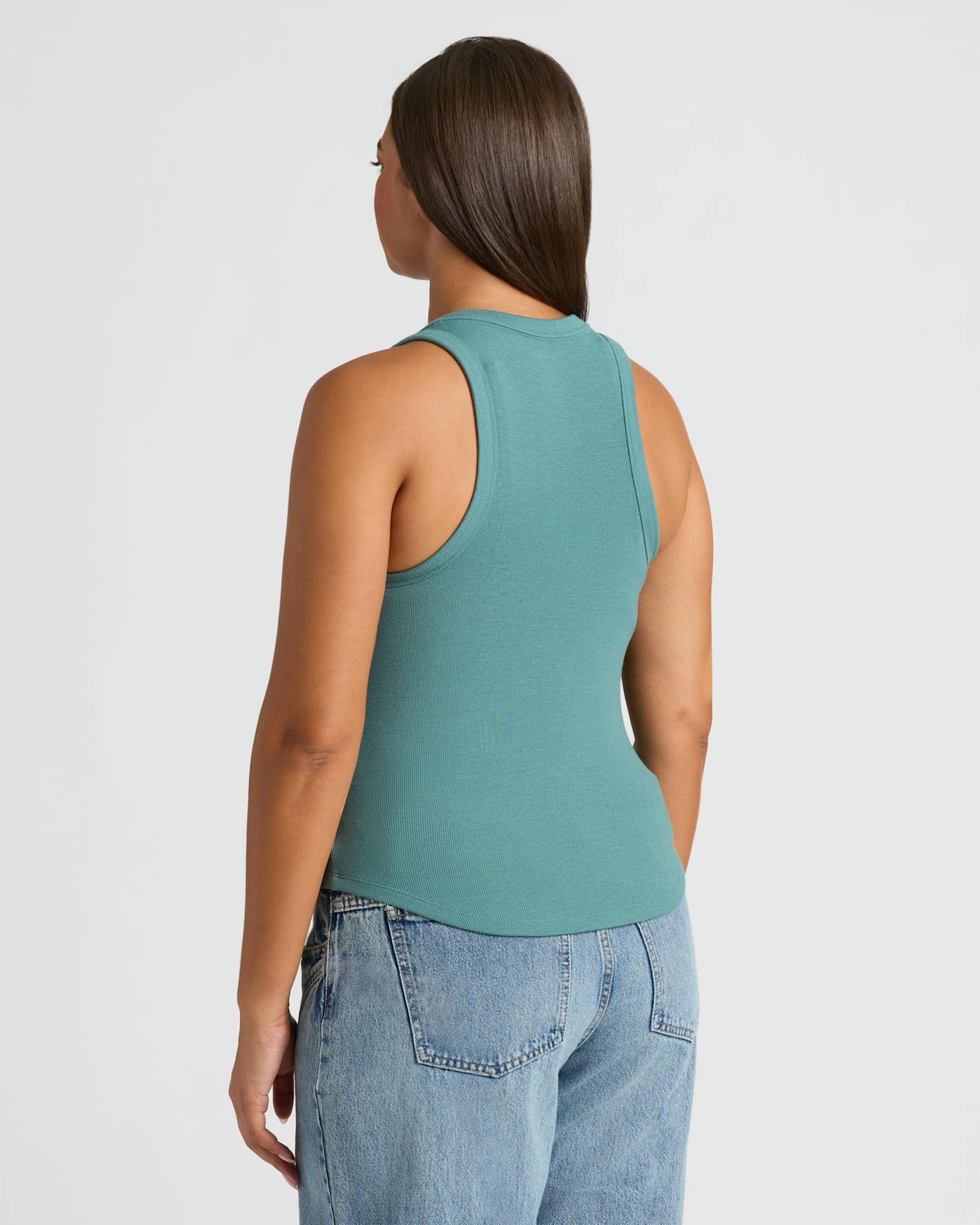 Womens Ribbed High Neck Tank 6-Pack