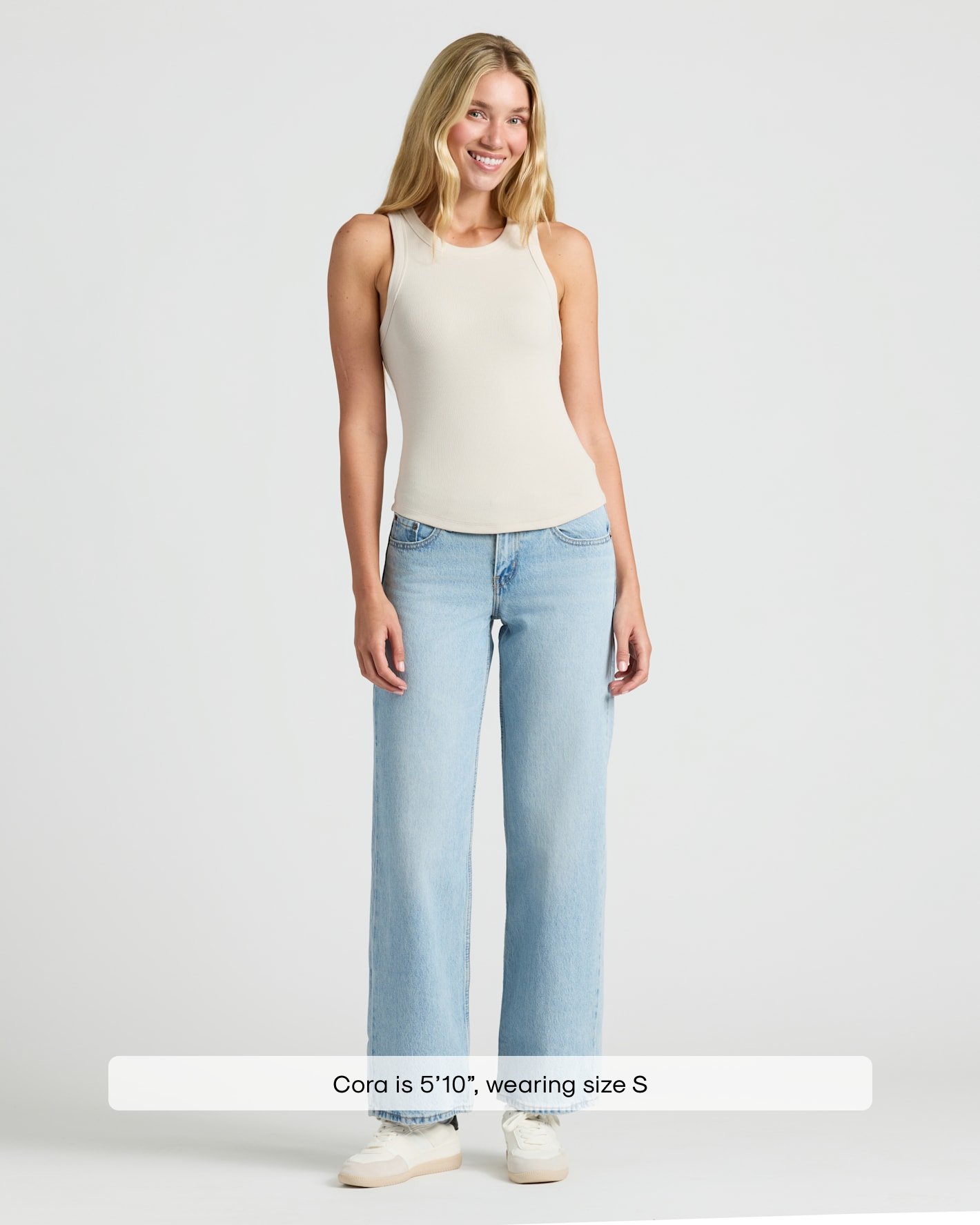 Womens Oatmeal Ribbed High Neck Tank 3-Pack