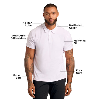 True Classic Men’s Classic Short Sleeve Polo Shirt – Premium Comfort Fit for Everyday Wear, Workwear, or Blue Collar Men Gifts