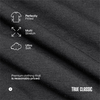 True Classic Men’s Knit Shirt – Tailored Cotton Stretch Fit, Soft Tagless Short Sleeve Polo Style for Casual, Streetwear, or Workwear Looks