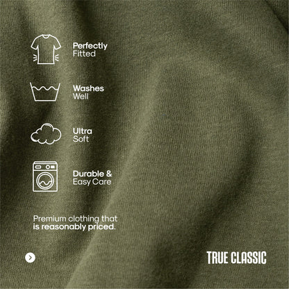 True Classic Men’s V-Neck T Shirt – Soft Cotton Blend Fit, Tailored Short Sleeve Tee for Everyday, Streetwear, or Layered Looks