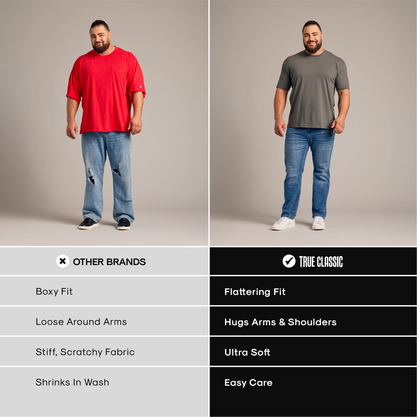 True Classic Men’s V-Neck T Shirt – Soft Cotton Blend Fit, Tailored Short Sleeve Tee for Everyday, Streetwear, or Layered Looks