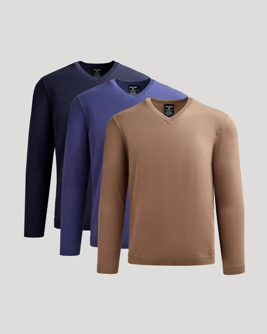 Timeless Dressy V-Neck Sweater 3-Pack