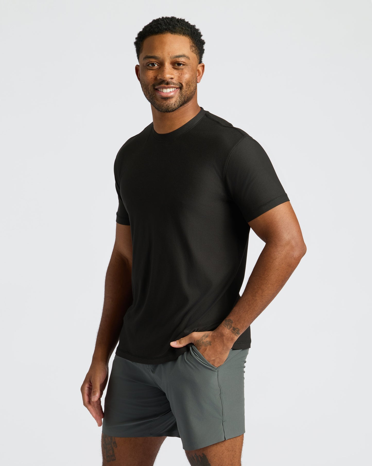 All Black Active Crew 2-Pack