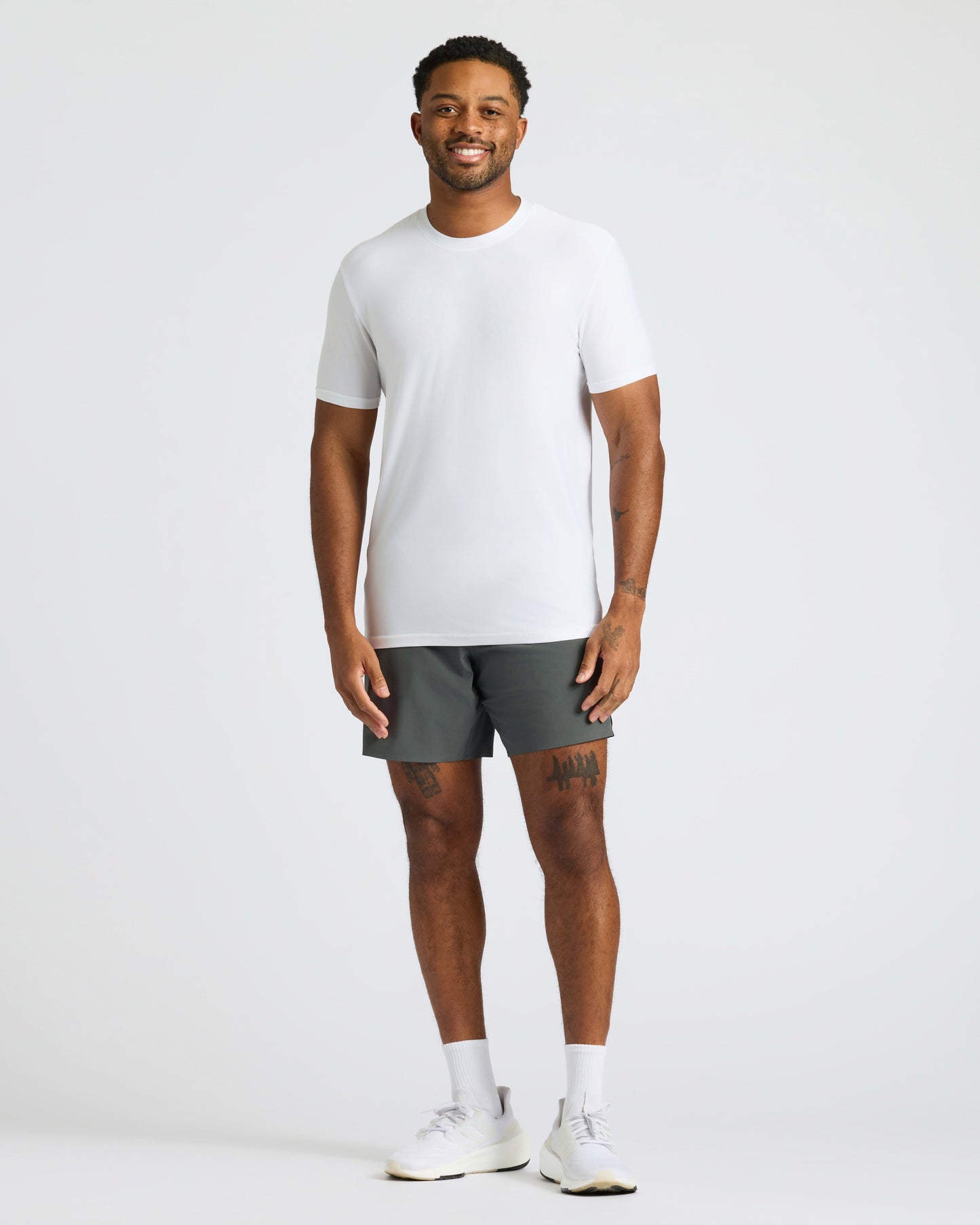 All White Active Crew 10-Pack