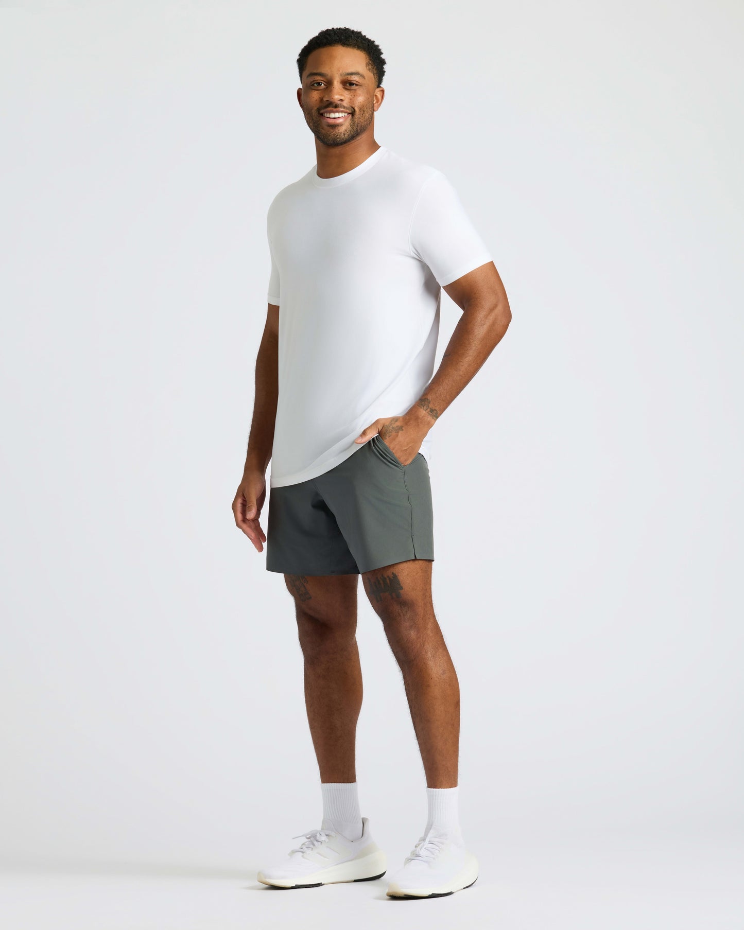All White Active Crew 2-Pack