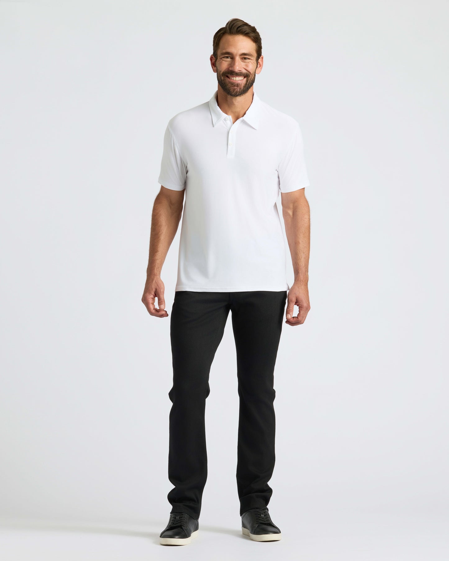 White Active Polo