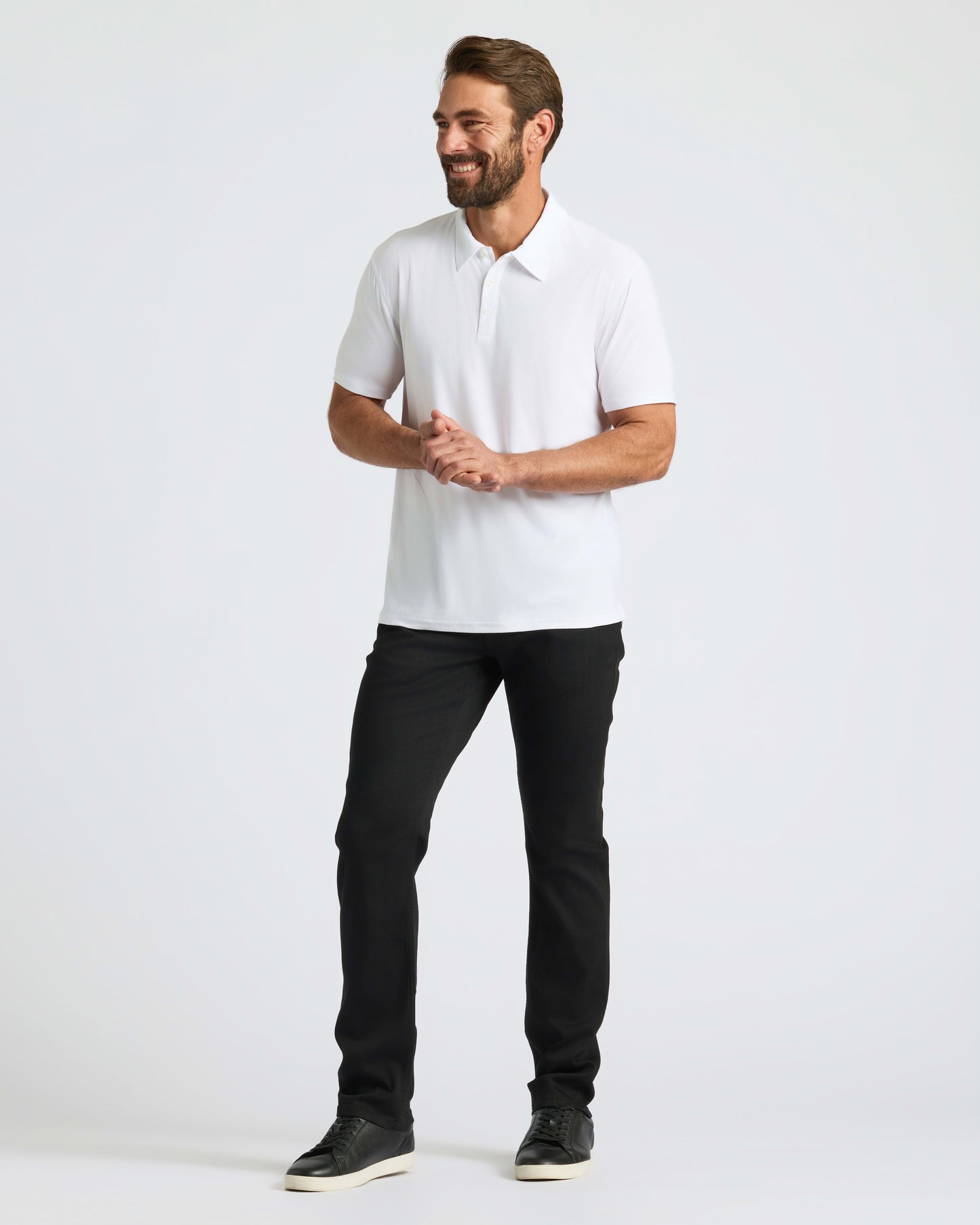 All White Active Polo 2-Pack