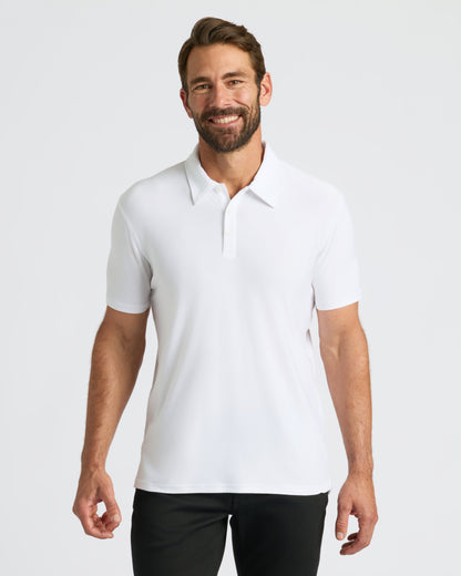 All White Active Polo 2-Pack