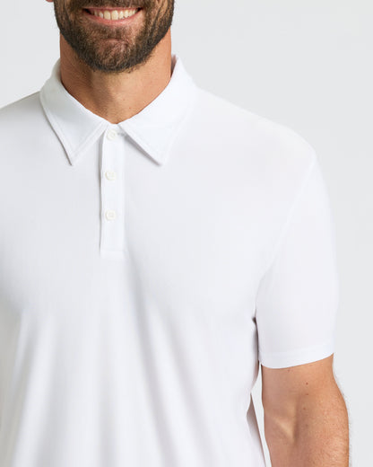 All White Active Polo 2-Pack