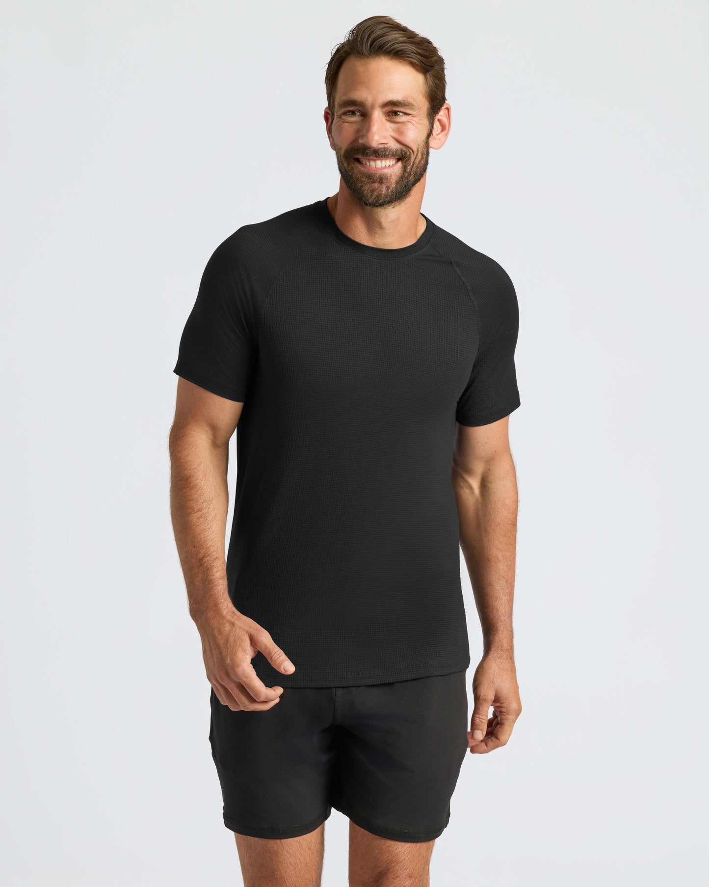 Black Active Mesh Crew 6-Pack