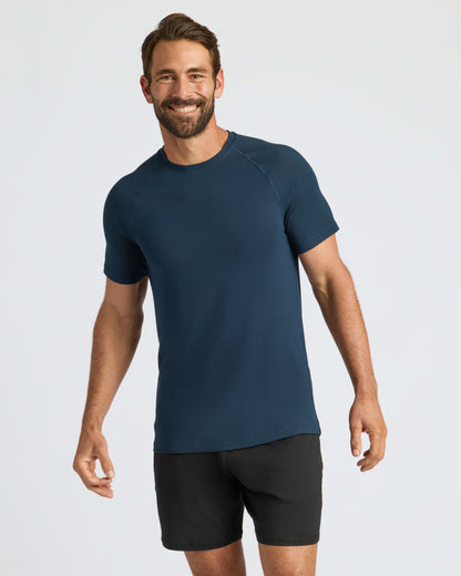Navy Active Mesh Crew 6-Pack